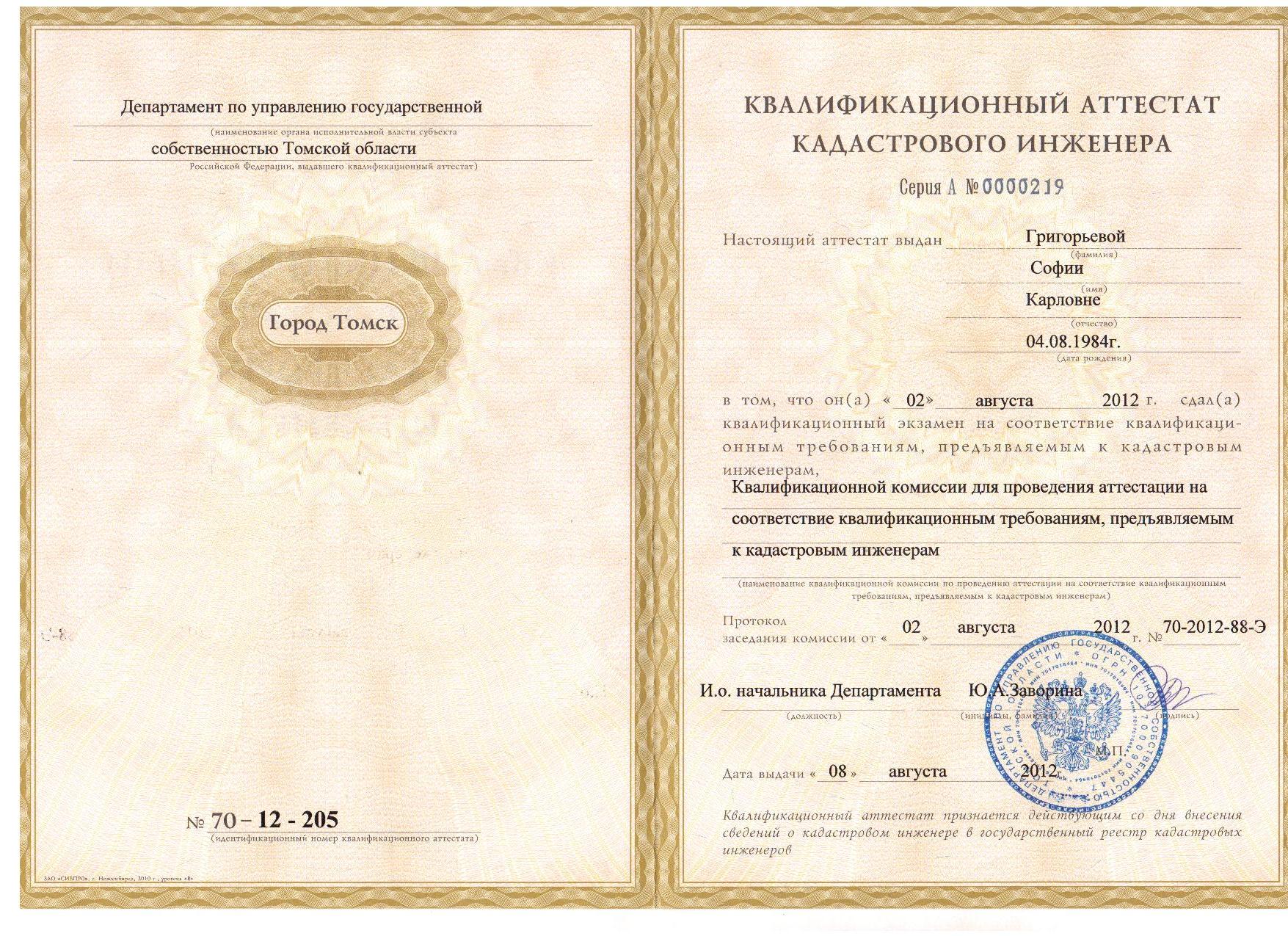 Григорьева София Карловна